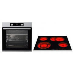 Gorenje BOS6737E13X + ECT643BX Φούρνος άνω Πάγκου 77lt με Κεραμικές Εστίες Π59.5εκ. Inox